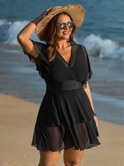 chinese dress ladies Shaping Full Coverage Multipurpose Swim Dress main image 1